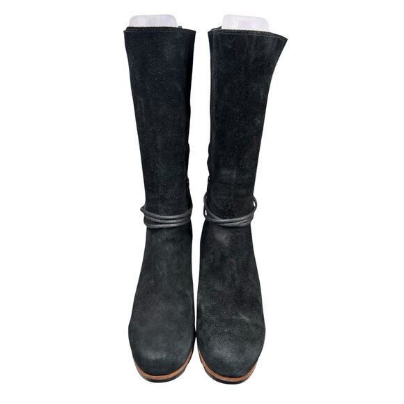 Sorel Women’s Farah Black Suede Mid Calf Heeled Boot Size US 9 - Picture 6 of 10